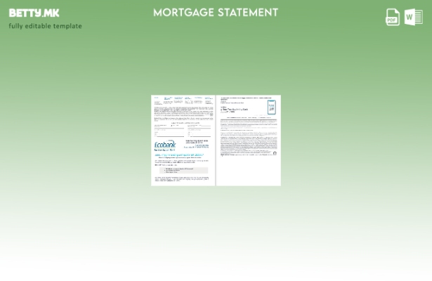 модерен стил Извештај за хипотекарен заем од Того Екобанк Банка во Word и PDF  1